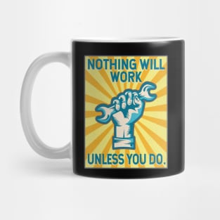 Mechanic Worker Laborer vintage Poster Mug